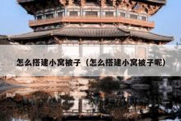 怎么搭建小窝被子（怎么搭建小窝被子呢）