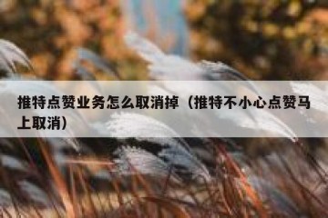 推特点赞业务怎么取消掉（推特不小心点赞马上取消）