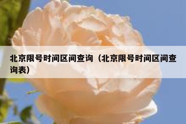 北京限号时间区间查询（北京限号时间区间查询表） 第1张