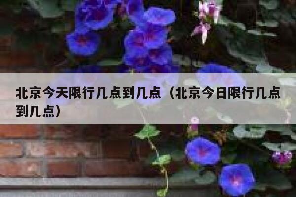 北京今天限行几点到几点（北京今日限行几点到几点） 第1张