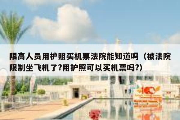 限高人员用护照买机票法院能知道吗（被法院限制坐飞机了?用护照可以买机票吗?） 第1张