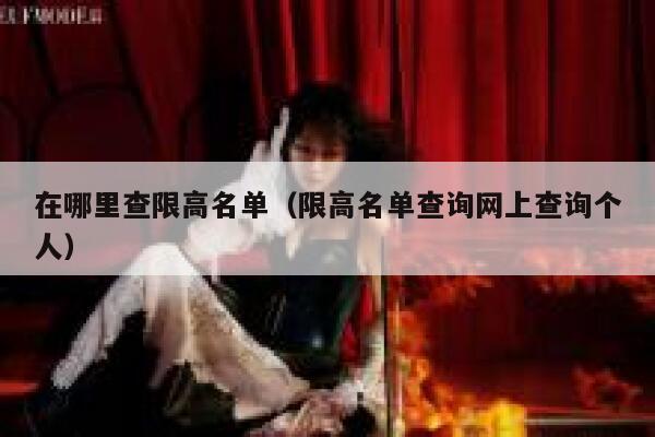在哪里查限高名单（限高名单查询网上查询个人） 第1张