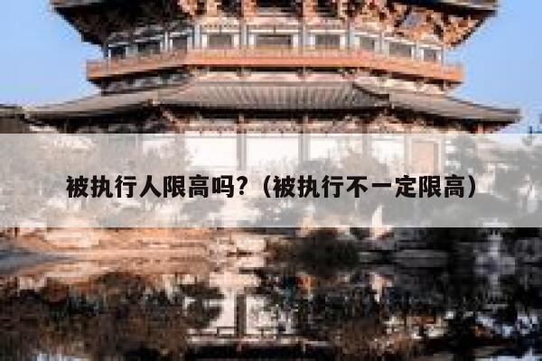被执行人限高吗?（被执行不一定限高） 第1张