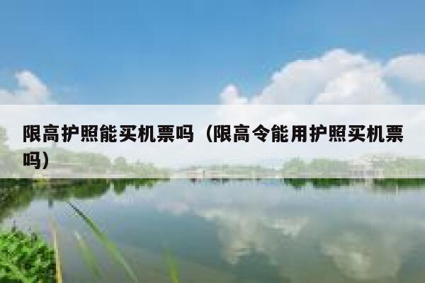 限高护照能买机票吗（限高令能用护照买机票吗） 第1张