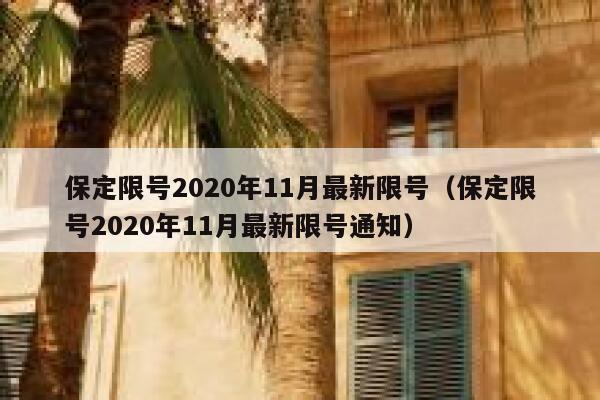 保定限号2020年11月最新限号（保定限号2020年11月最新限号通知） 第1张