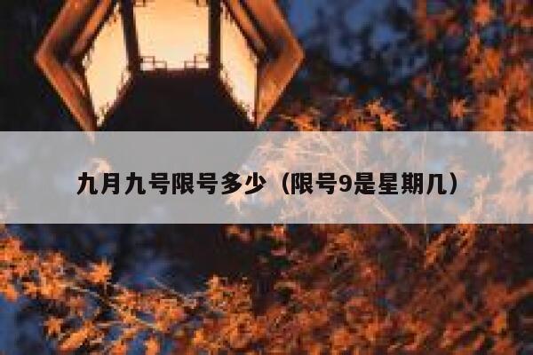 九月九号限号多少(限号9是星期几) 第1张 九月九号限号多少(限号9是星期几) 第1张