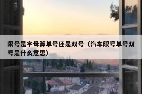 限号是字母算单号还是双号(汽车限号单号双号是什么意思) 第1张 限号是字母算单号还是双号(汽车限号单号双号是什么意思) 第1张