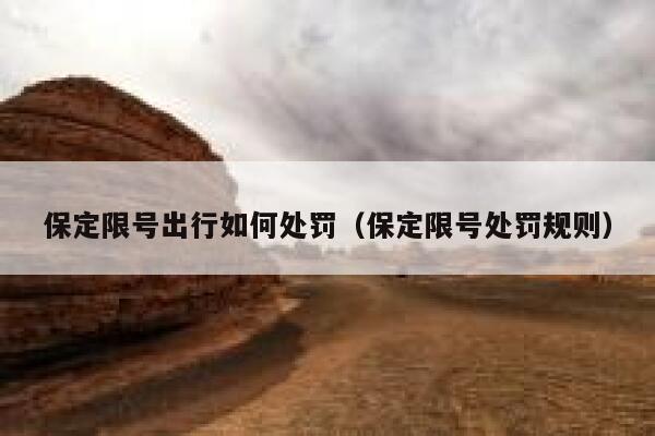 保定限号出行如何处罚(保定限号处罚规则) 第1张 保定限号出行如何处罚(保定限号处罚规则) 第1张