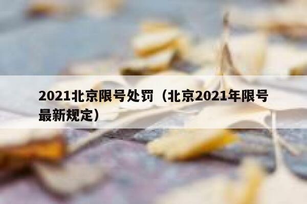 2021北京限号处罚（北京2021年限号最新规定） 第1张
