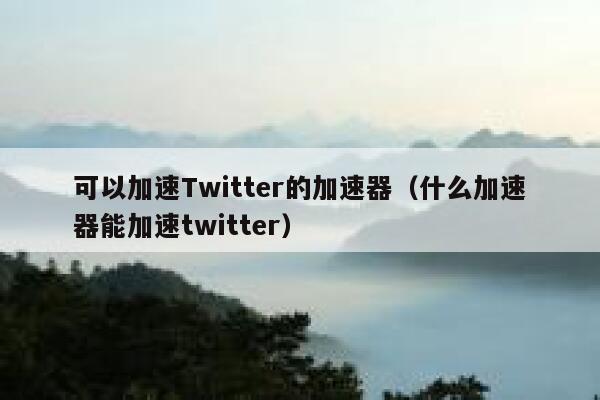 可以加速Twitter的加速器（什么加速器能加速twitter） 第1张