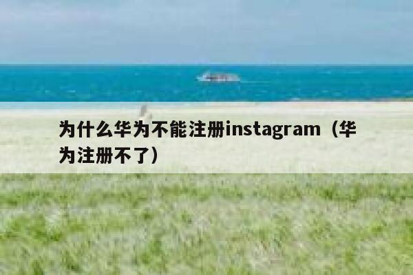 为什么华为不能注册instagram（华为注册不了） 第1张