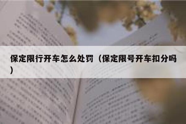 保定限行开车怎么处罚（保定限号开车扣分吗） 第1张