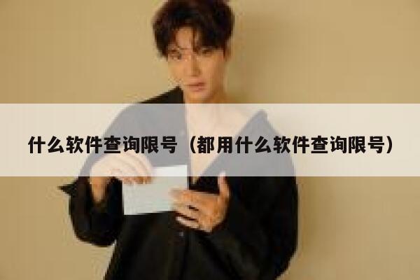 什么软件查询限号（都用什么软件查询限号） 第1张