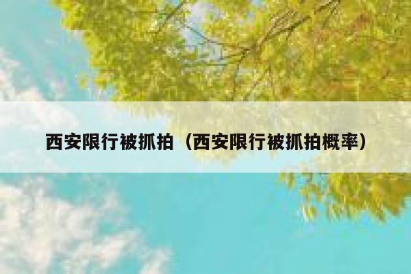 西安限行被抓拍（西安限行被抓拍概率） 第1张