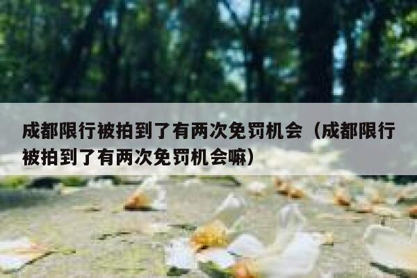 成都限行被拍到了有两次免罚机会（成都限行被拍到了有两次免罚机会嘛） 第1张