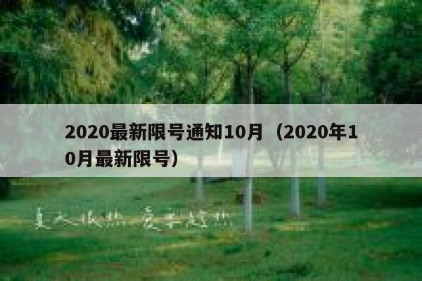 2020最新限号通知10月（2020年10月最新限号） 第1张