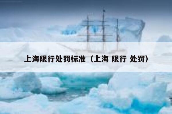 上海限行处罚标准（上海 限行 处罚） 第1张