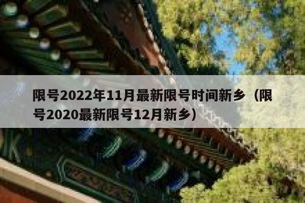 限号2022年11月最新限号时间新乡（限号2020最新限号12月新乡） 第1张