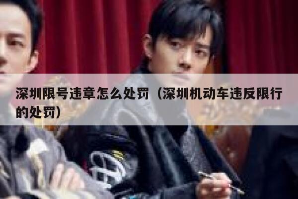 深圳限号违章怎么处罚（深圳机动车违反限行的处罚） 第1张