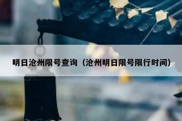 明日沧州限号查询（沧州明日限号限行时间） 第1张
