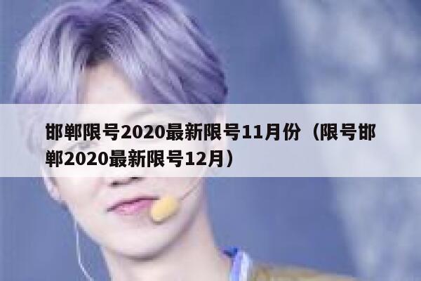 邯郸限号2020最新限号11月份（限号邯郸2020最新限号12月） 第1张