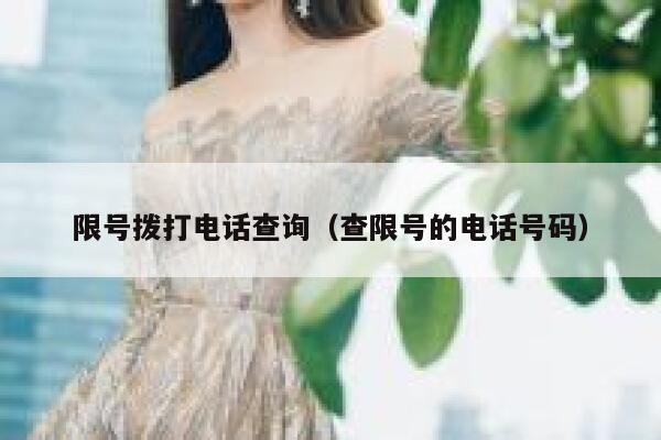 限号拨打电话查询（查限号的电话号码） 第1张