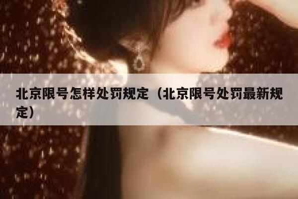 北京限号怎样处罚规定（北京限号处罚最新规定） 第1张