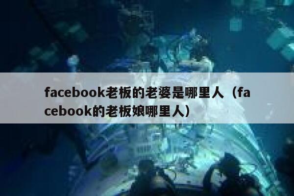 facebook老板的老婆是哪里人（facebook的老板娘哪里人） 第1张