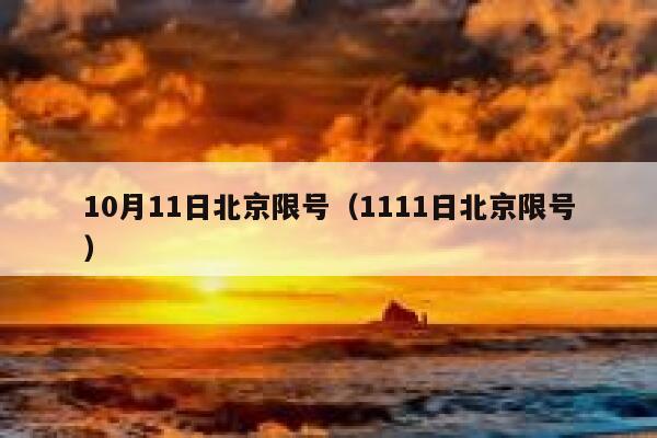 10月11日北京限号（1111日北京限号） 第1张