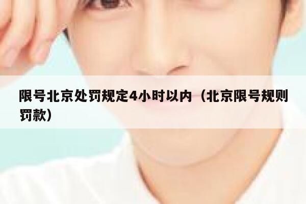 限号北京处罚规定4小时以内（北京限号规则罚款） 第1张