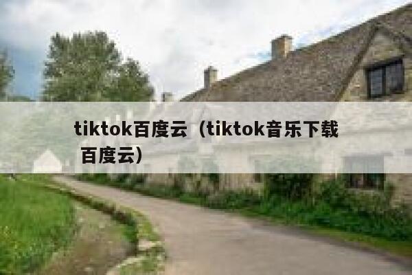 tiktok百度云（tiktok音乐下载 百度云） 第1张