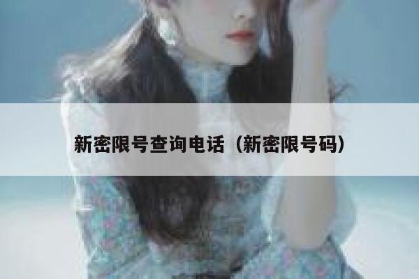 新密限号查询电话（新密限号码） 第1张