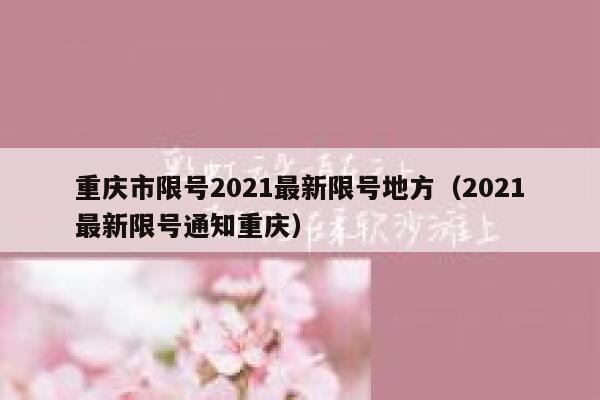 重庆市限号2021最新限号地方（2021最新限号通知重庆） 第1张