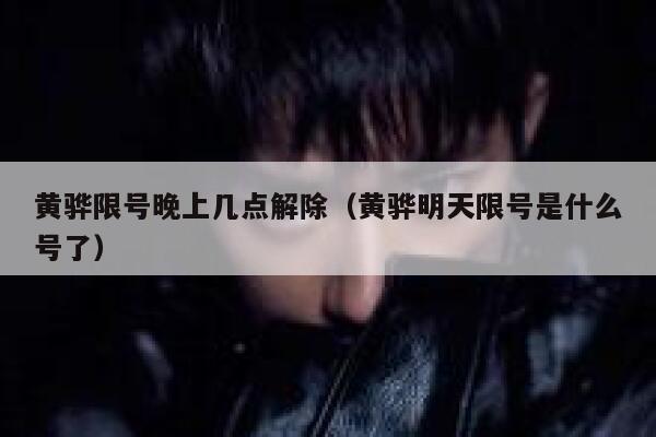 黄骅限号晚上几点解除（黄骅明天限号是什么号了） 第1张