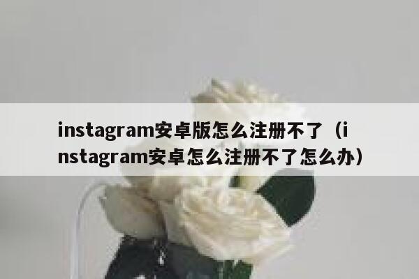 instagram安卓版怎么注册不了（instagram安卓怎么注册不了怎么办） 第1张