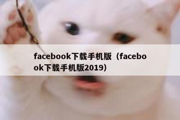 facebook下载手机版（facebook下载手机版2019） 第1张