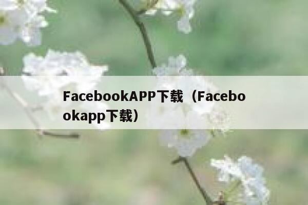FacebookAPP下载（Facebookapp下载） 第1张