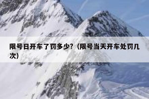 限号日开车了罚多少?（限号当天开车处罚几次） 第1张
