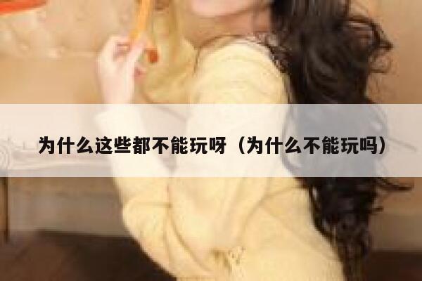 为什么这些都不能玩呀（为什么不能玩吗） 第1张