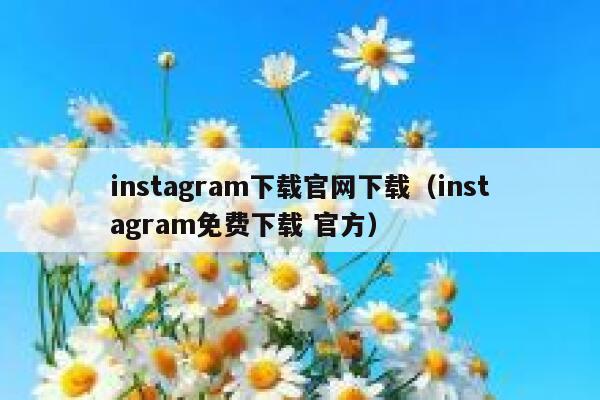 instagram下载官网下载（instagram免费下载 官方） 第1张