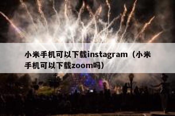 小米手机可以下载instagram（小米手机可以下载zoom吗） 第1张