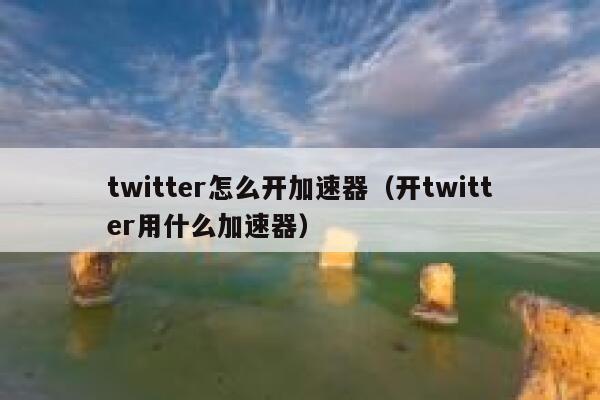 twitter怎么开加速器（开twitter用什么加速器） 第1张