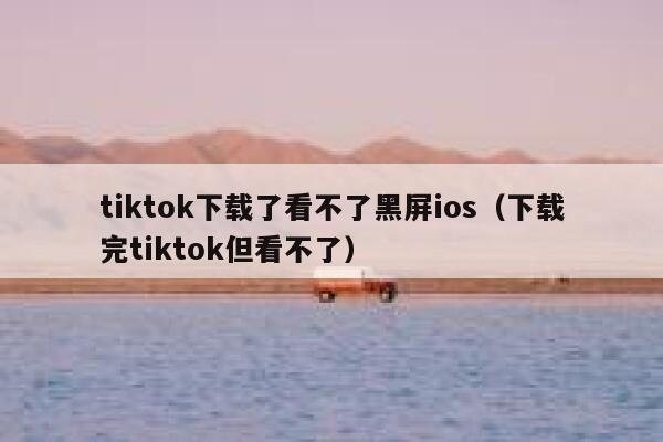 tiktok下载了看不了黑屏ios（下载完tiktok但看不了） 第1张