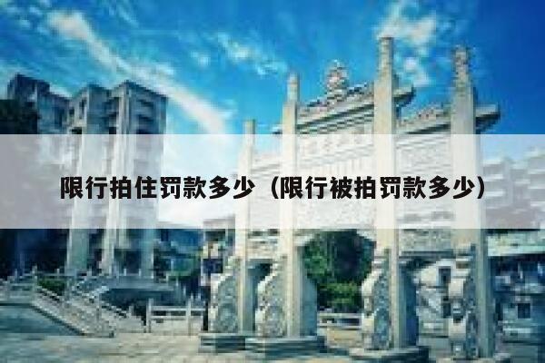 限行拍住罚款多少（限行被拍罚款多少） 第1张