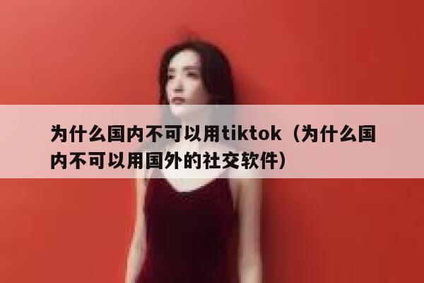 为什么国内不可以用tiktok（为什么国内不可以用国外的社交软件） 第1张