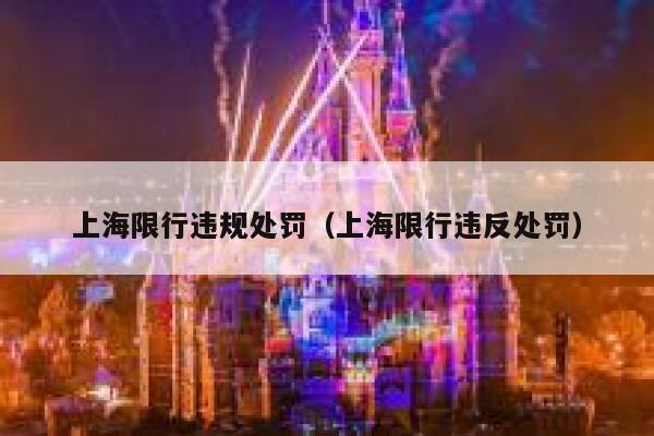 上海限行违规处罚（上海限行违反处罚） 第1张