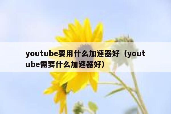 youtube要用什么加速器好（youtube需要什么加速器好） 第1张