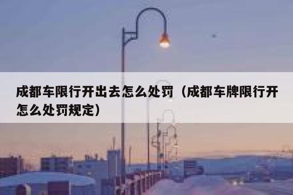 成都车限行开出去怎么处罚（成都车牌限行开怎么处罚规定） 第1张
