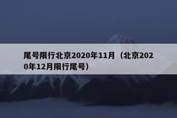 尾号限行北京2020年11月（北京2020年12月限行尾号） 第1张