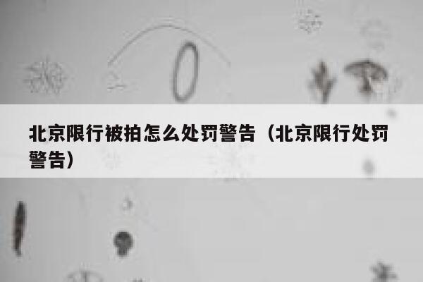 北京限行被拍怎么处罚警告（北京限行处罚 警告） 第1张